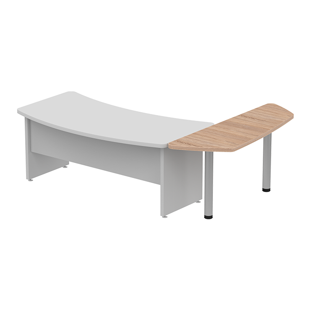 Приставной элемент левый  165×55 см. Серия офисной мебели Ergo (Эрго).