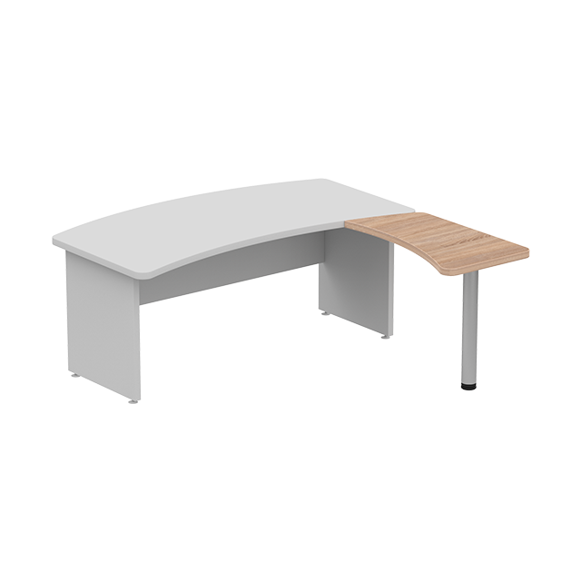 Приставной элемент правый для стола с радиусом 99×56 см. Серия офисной мебели Ergo (Эрго).