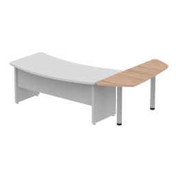 Приставной элемент левый 165×55 см. Серия офисной мебели Ergo (Эрго).