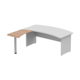 Приставной элемент левый для стола с радиусом 99×56 см. Серия офисной мебели Ergo (Эрго).